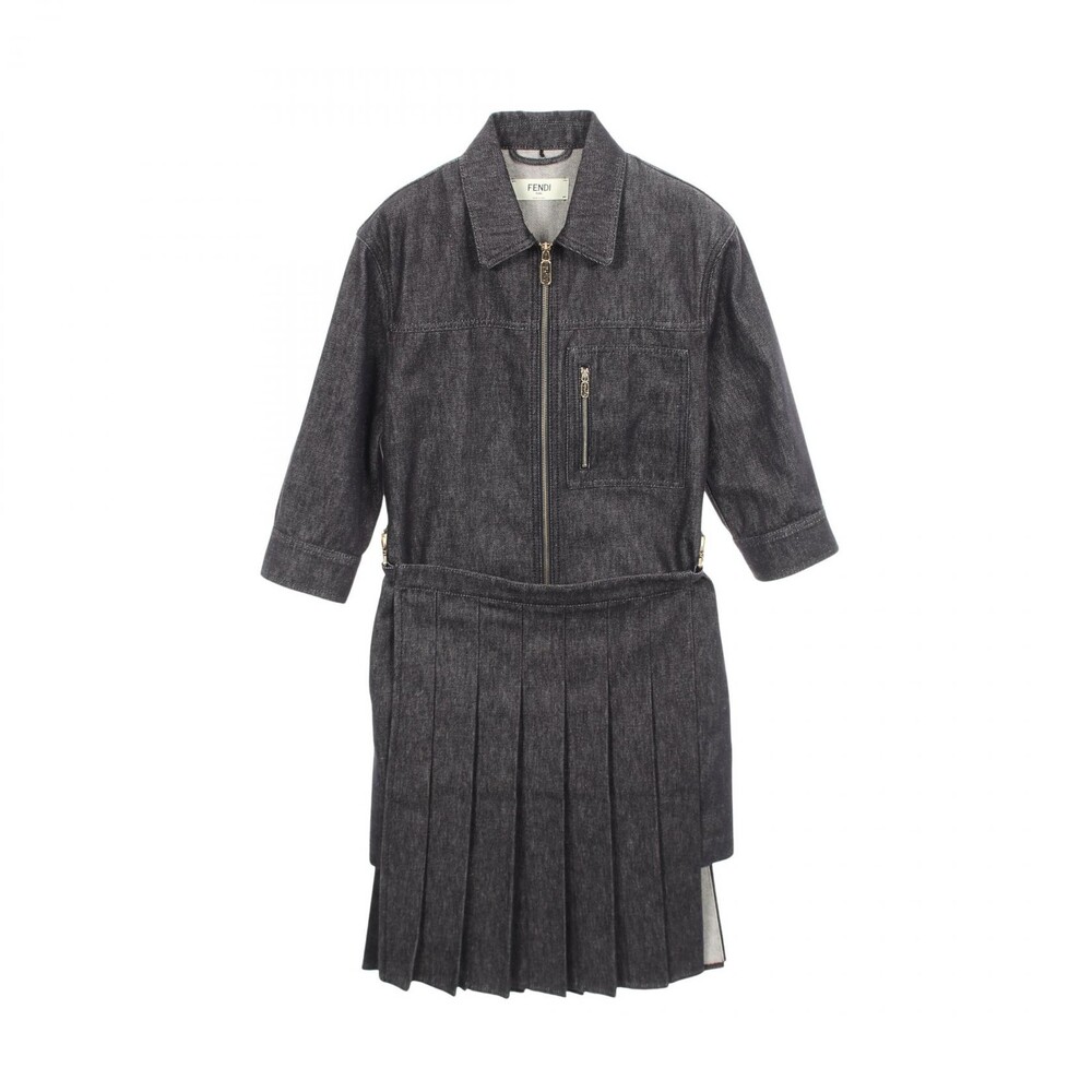 Fendi | Dresses | Fendi Zipup Threequarter Sleeve Denim 32938f65b